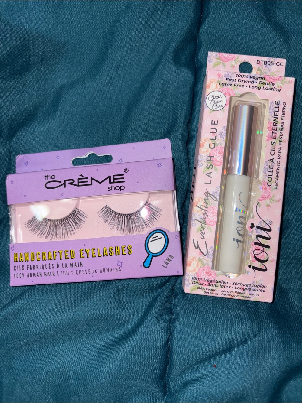 The Crème Shop Handcrafted Lashes with Ioni Lash Glue - Black & Clear